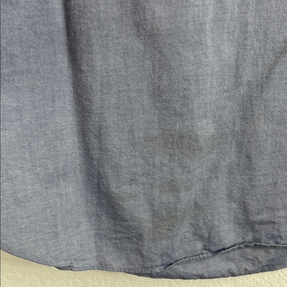 Elk Head Chambray Off Sides Popover Collared Short Sleeve Shirt - Picture 3 of 9